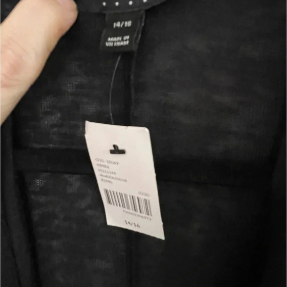 NWT Lane Bryant Short Sleeve Open Front Cardigan, Size 14/16, Black - Picture 2 of 4